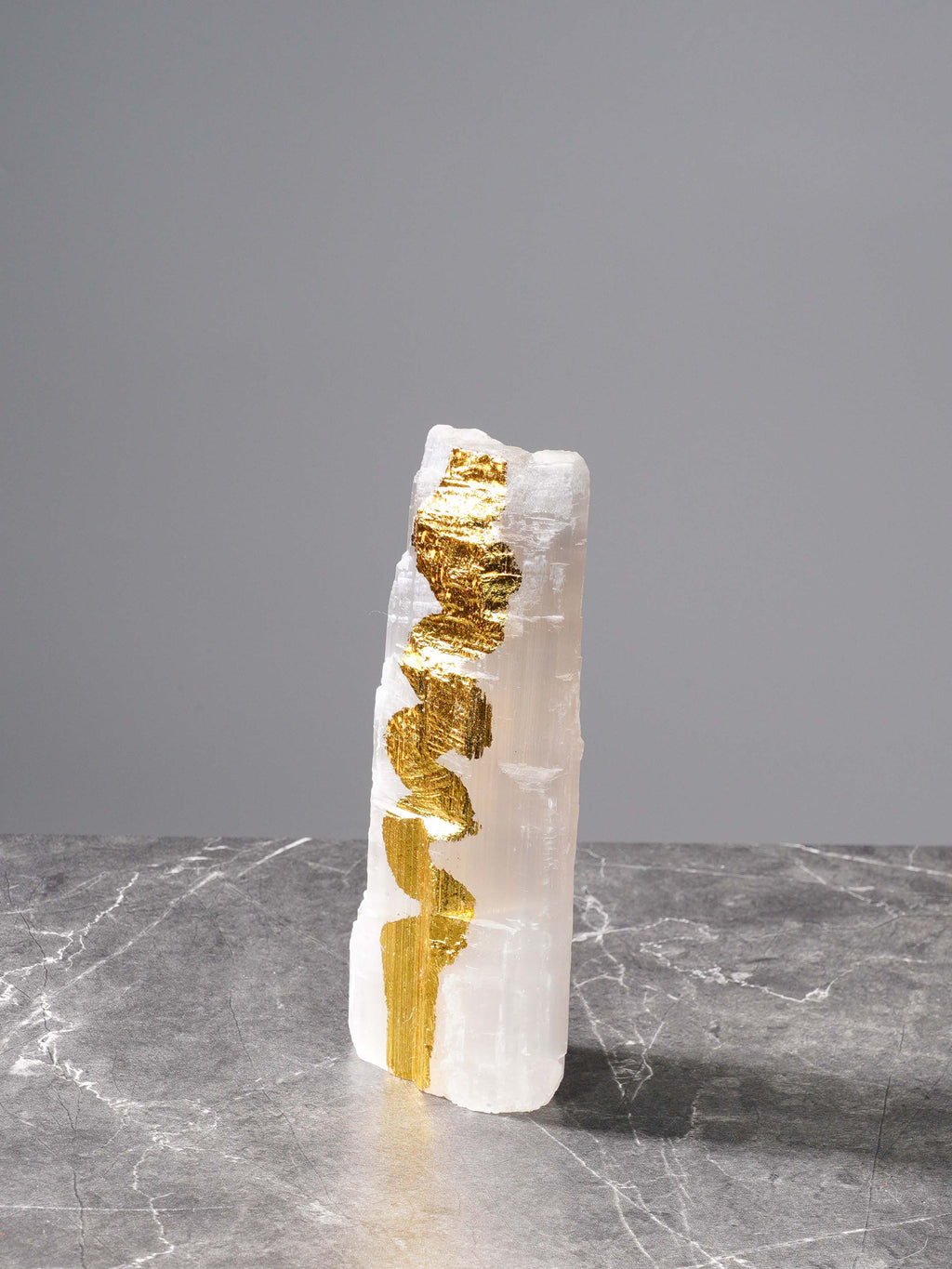 Home Decor Ella Selenite Gold Ornament - Small
