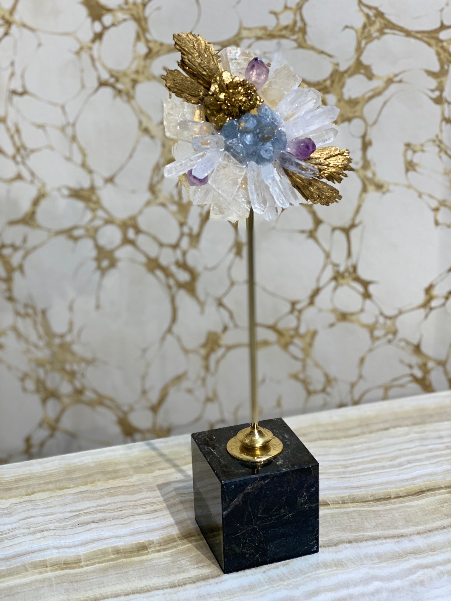 Home Decor Ella Stone And Gem Ornament - Large