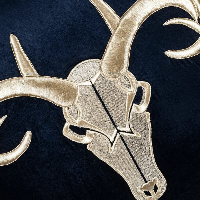 Denver Navy Longhorn Pillow
