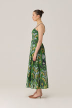 Empire Ikat Beaded Maxi Dress
