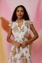 Botanical Bliss Tiered Midi Dress