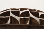 Eclipse Geometric Velvet Pillow – Coffee