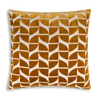Eclipse Geometric Velvet Pillow – Gold