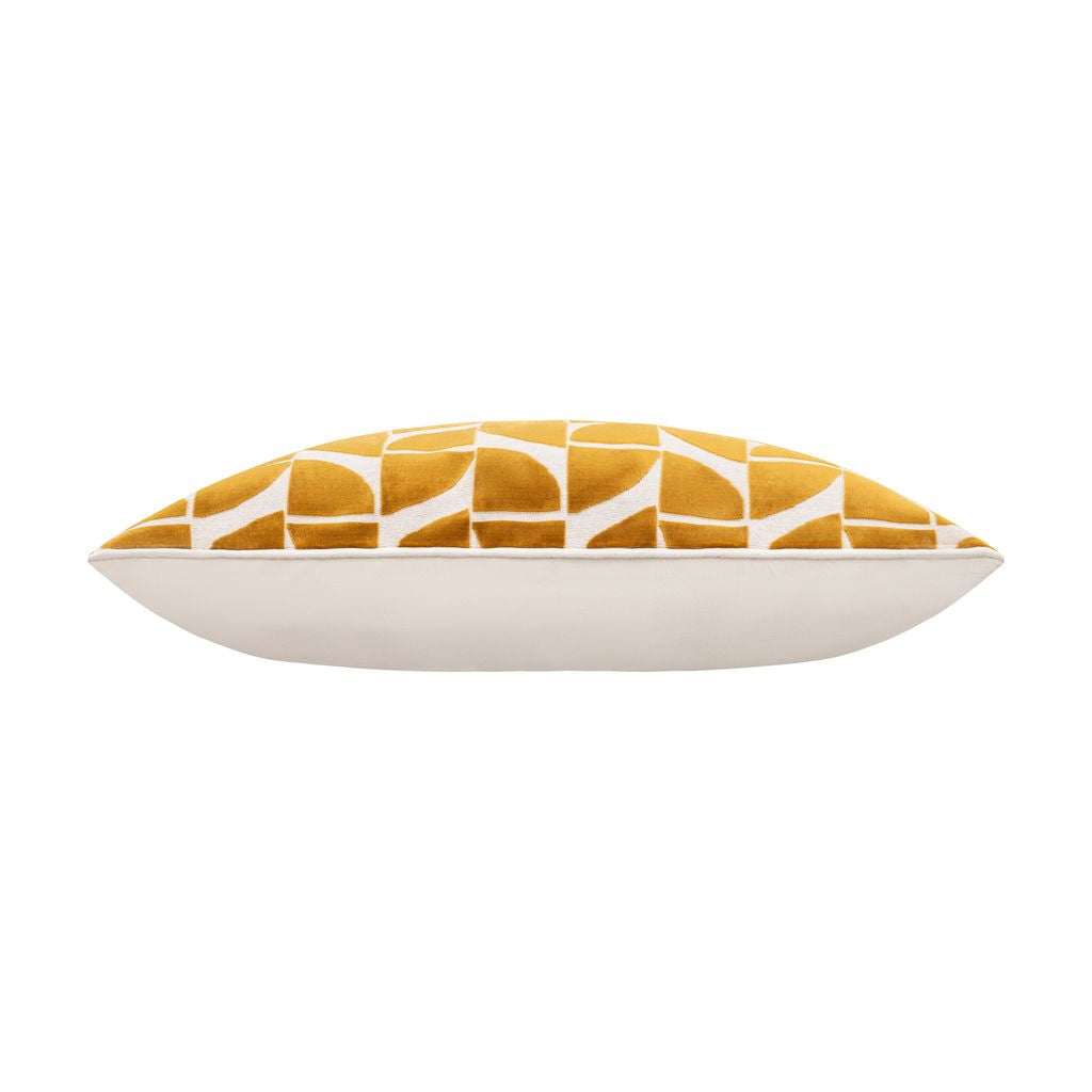 Eclipse Geometric Velvet Pillow – Gold