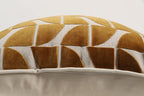 Eclipse Geometric Velvet Pillow – Gold