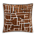 Eclipse Modern Grid Pillow – Coffee