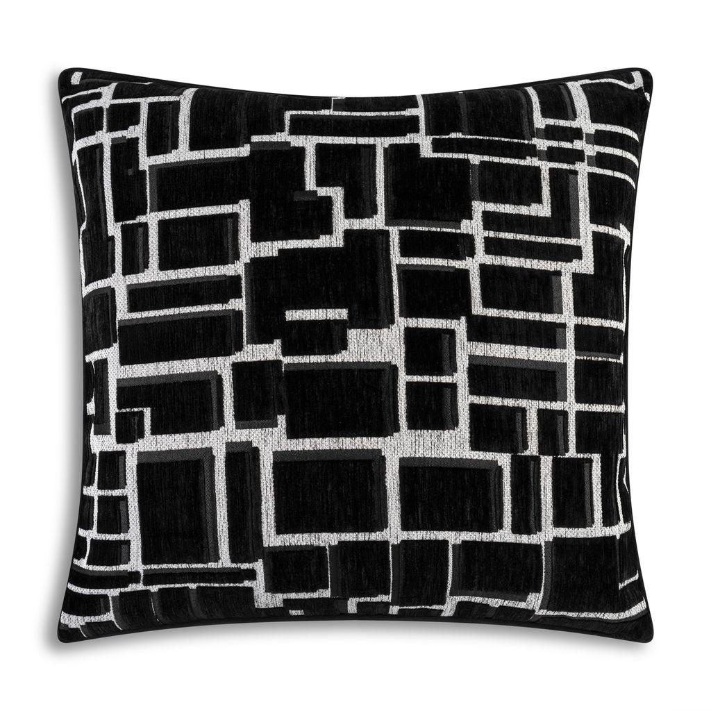 Eclipse Modern Grid Pillow – Black