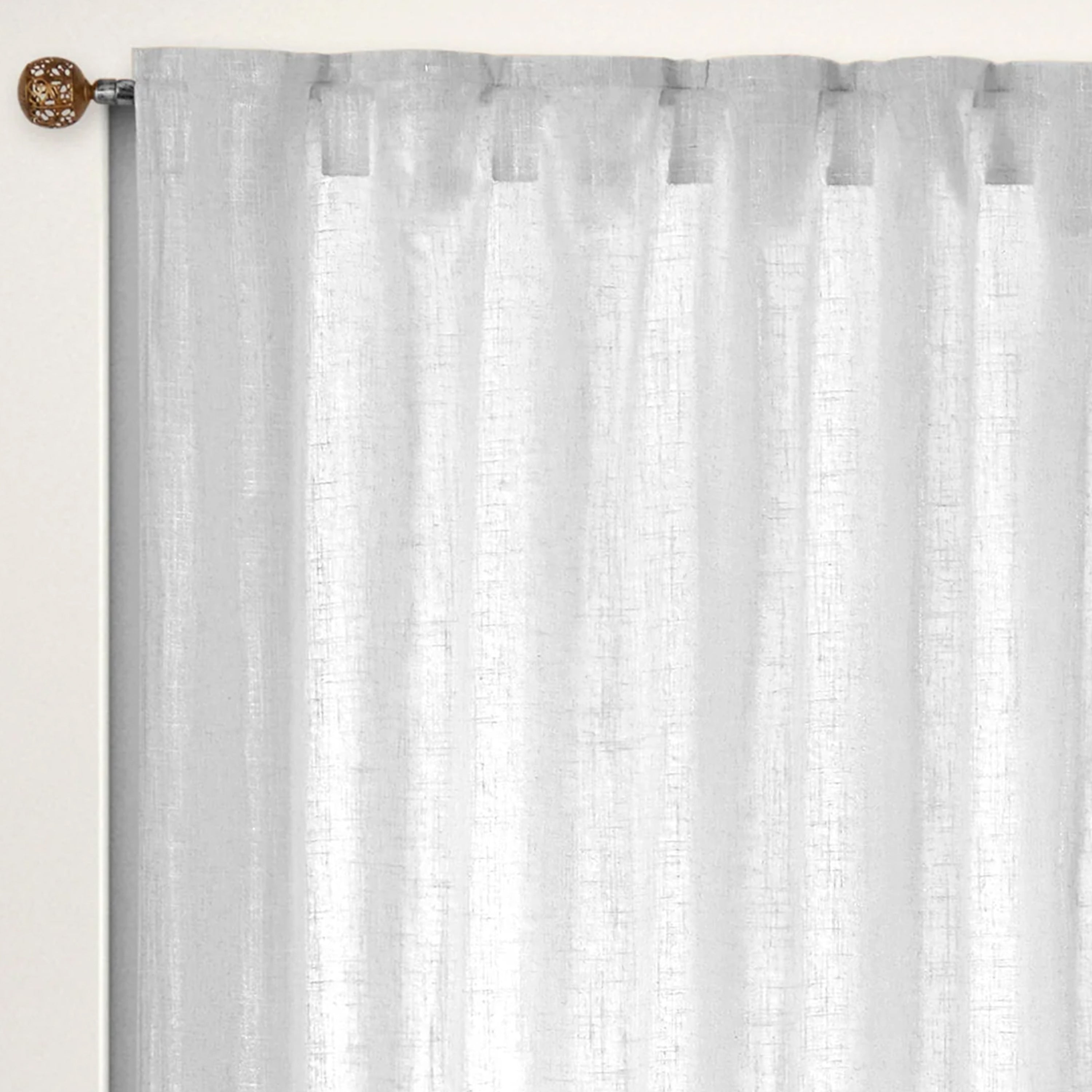 Elana Linen Ivory Silver Panel