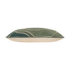 Green Ember Oblong Leather & Suede Pillow