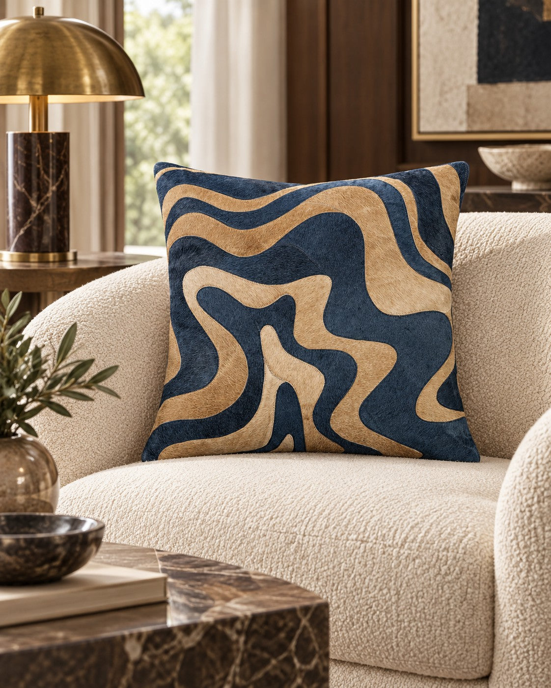 Ember Indigo Pillow