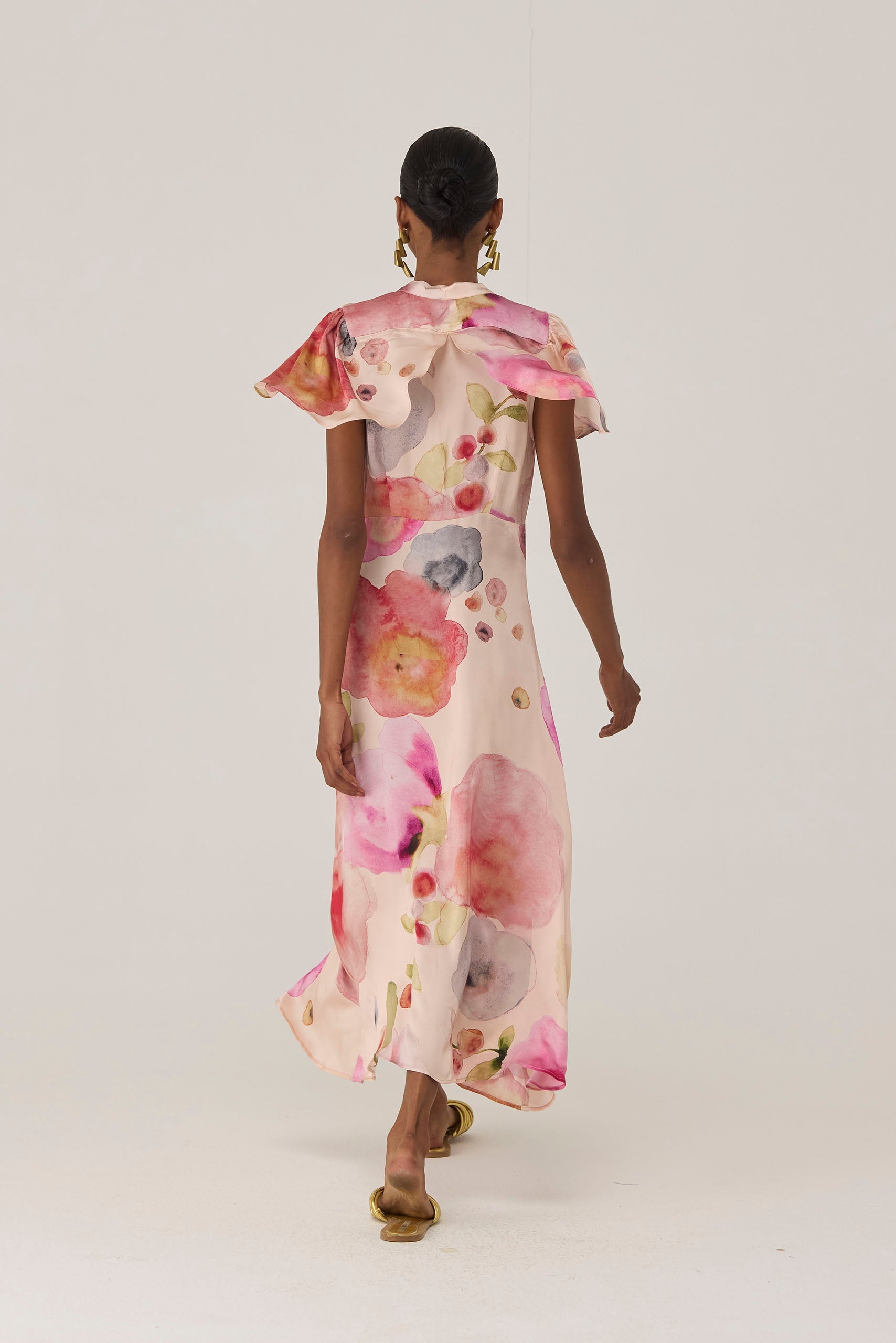 Californian Poppies Midi Dress