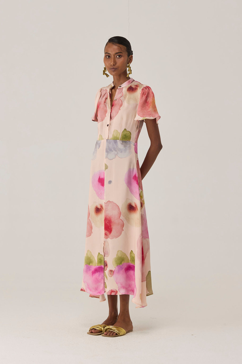 Californian Poppies Midi Dress