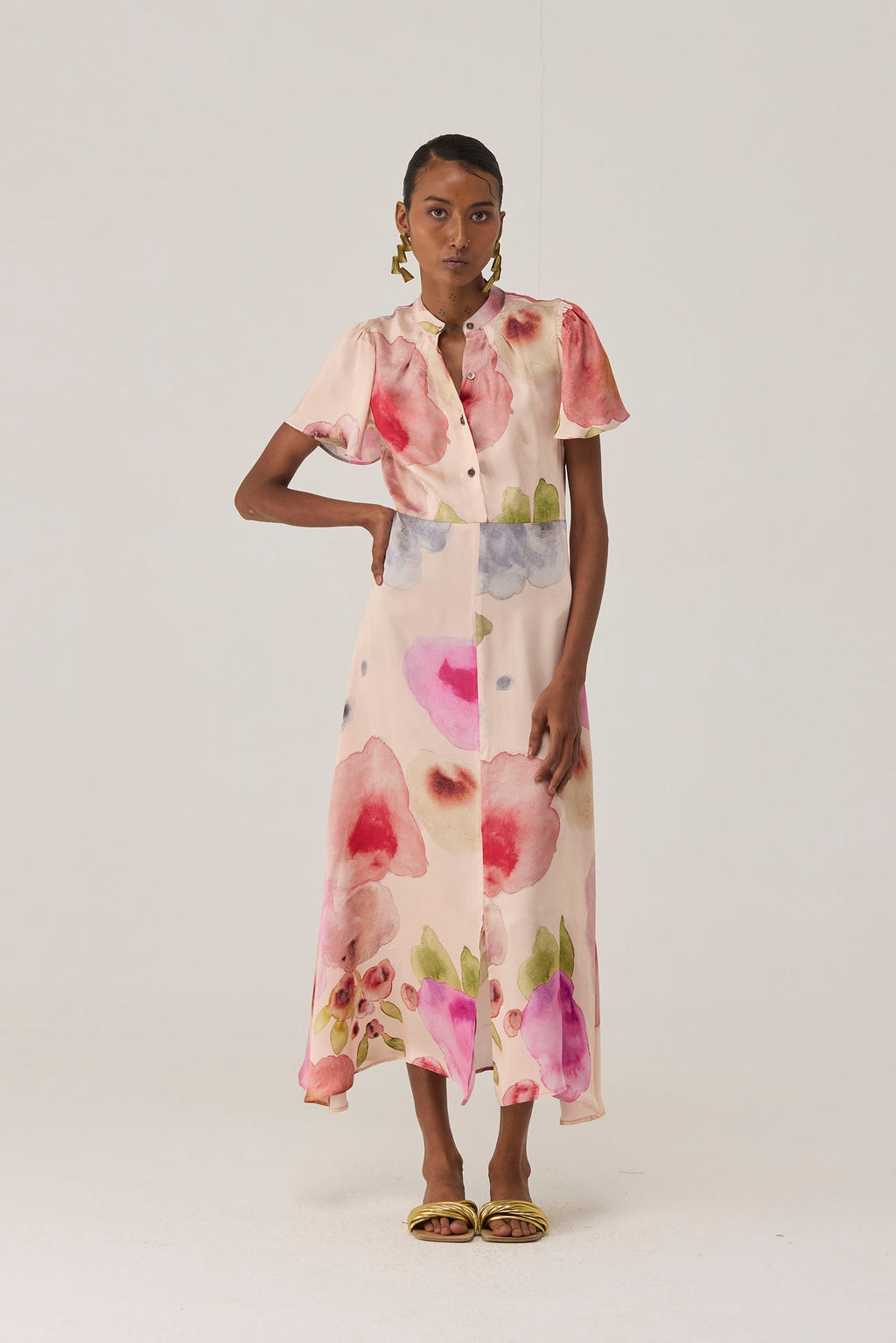 Californian Poppies Midi Dress