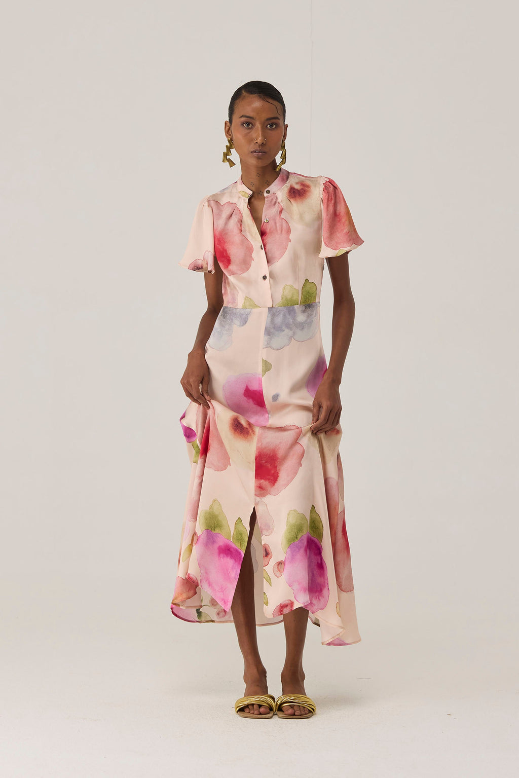 Californian Poppies Midi Dress
