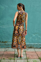 Bohemian Ikat Tie-Knot Dress
