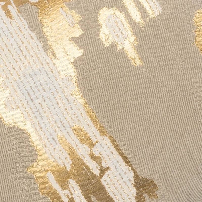 Fawn Grey Brocade And Gold Foil Pillow