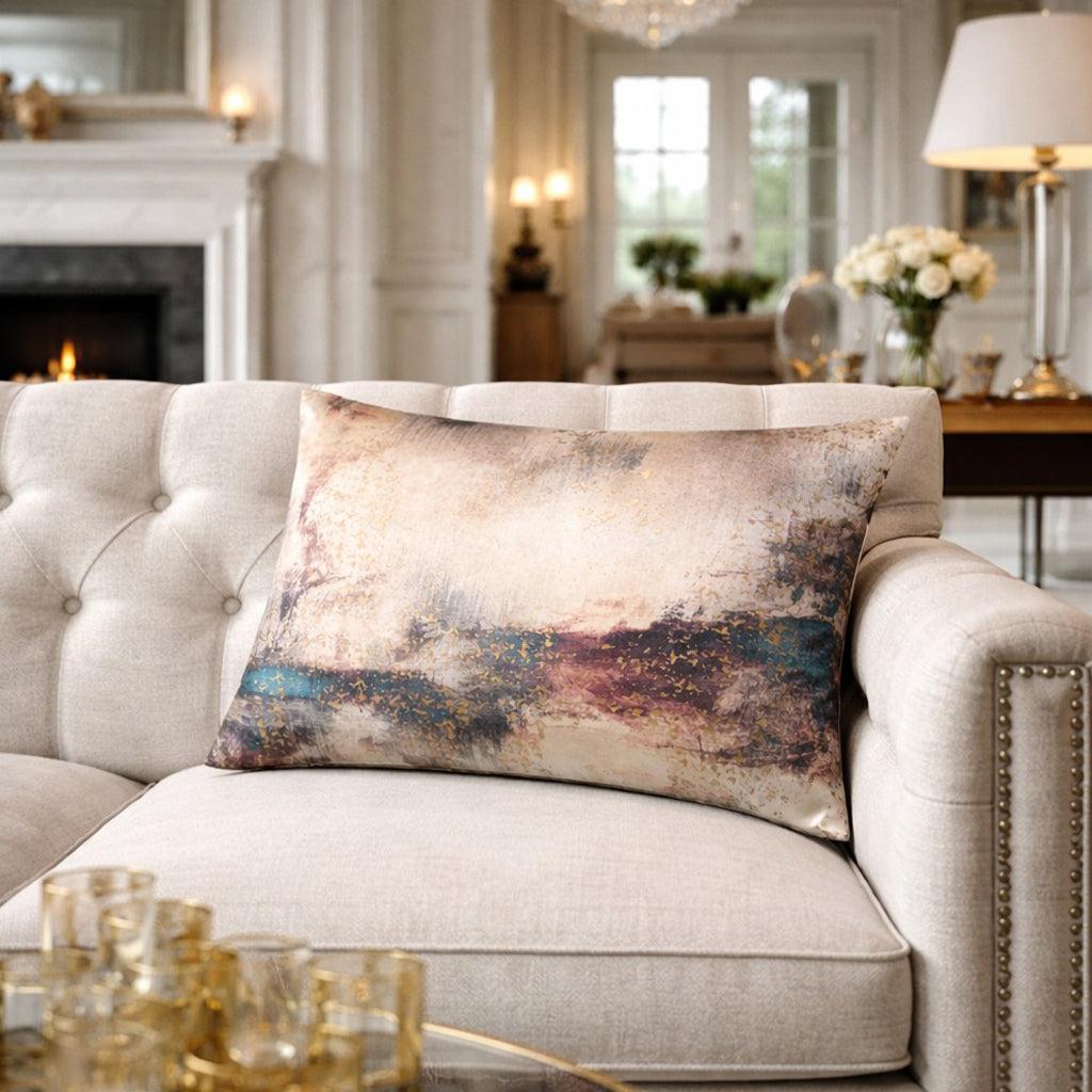 Fawn Digital Print Multi Color Velvet Pillow