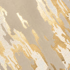 Fawn Grey Brocade And Gold Foil Pillow