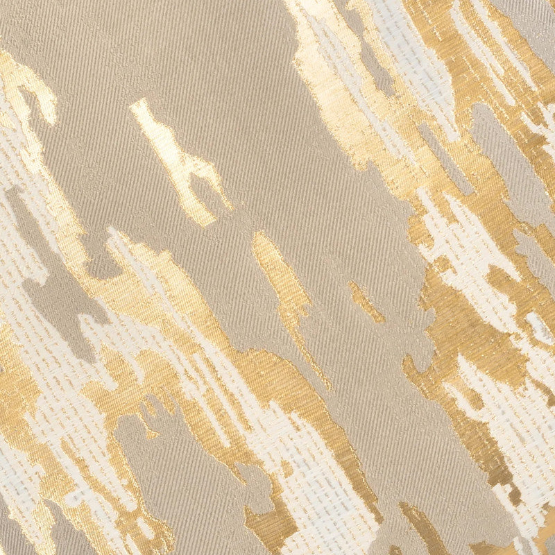 Fawn Grey Brocade And Gold Foil Pillow