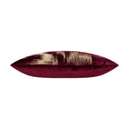 Burgundy Gold Holiday Square Pillow