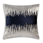 Silver and Navy Holiday Pillow