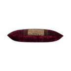 Burgundy Gold Beaded Holiday Pillow