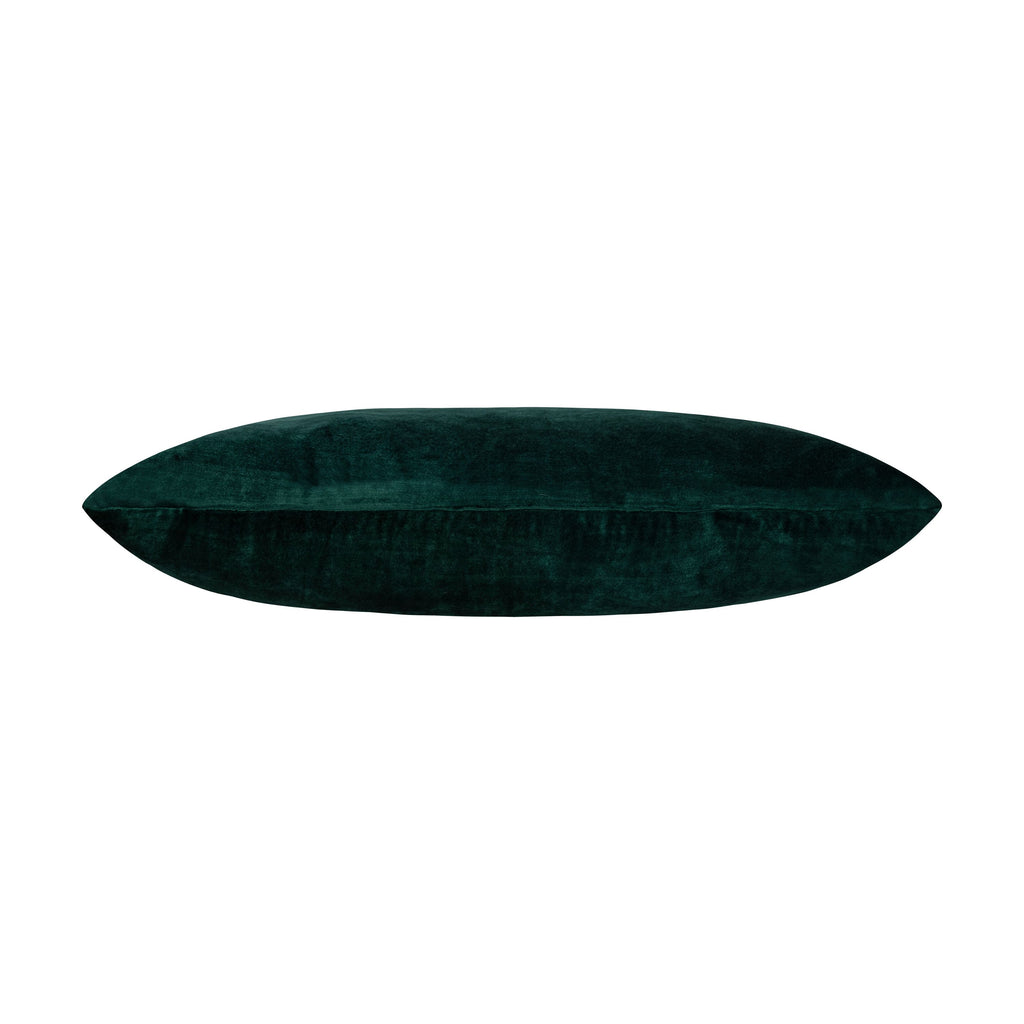 Green Velvet and Gold Foil Holiday Pillow