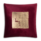 Burgundy Velvet and Gold Foil Holiday Pillow