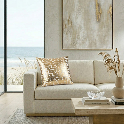 Becca Ivory Gold Pillow