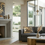 Inspire Me! Home Decor Elise Charcoal Gold Lumbar Pillow