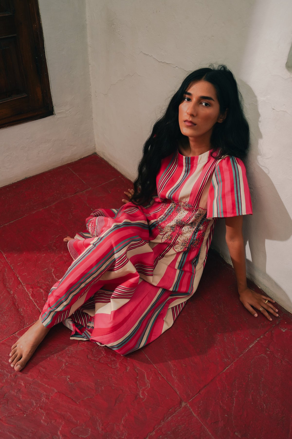 Stripe Panelled Drift Dress