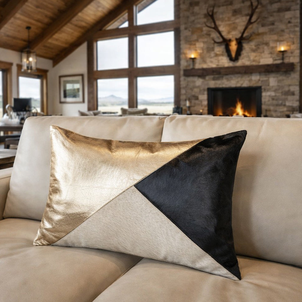 Hudson Ivory Brown Pillow