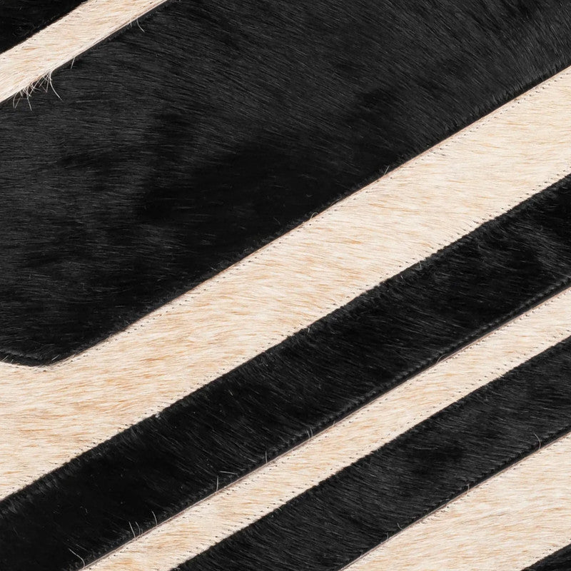 Hudson Black Hide Lumbar Pillow