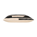 Hudson Black Hide Lumbar Pillow