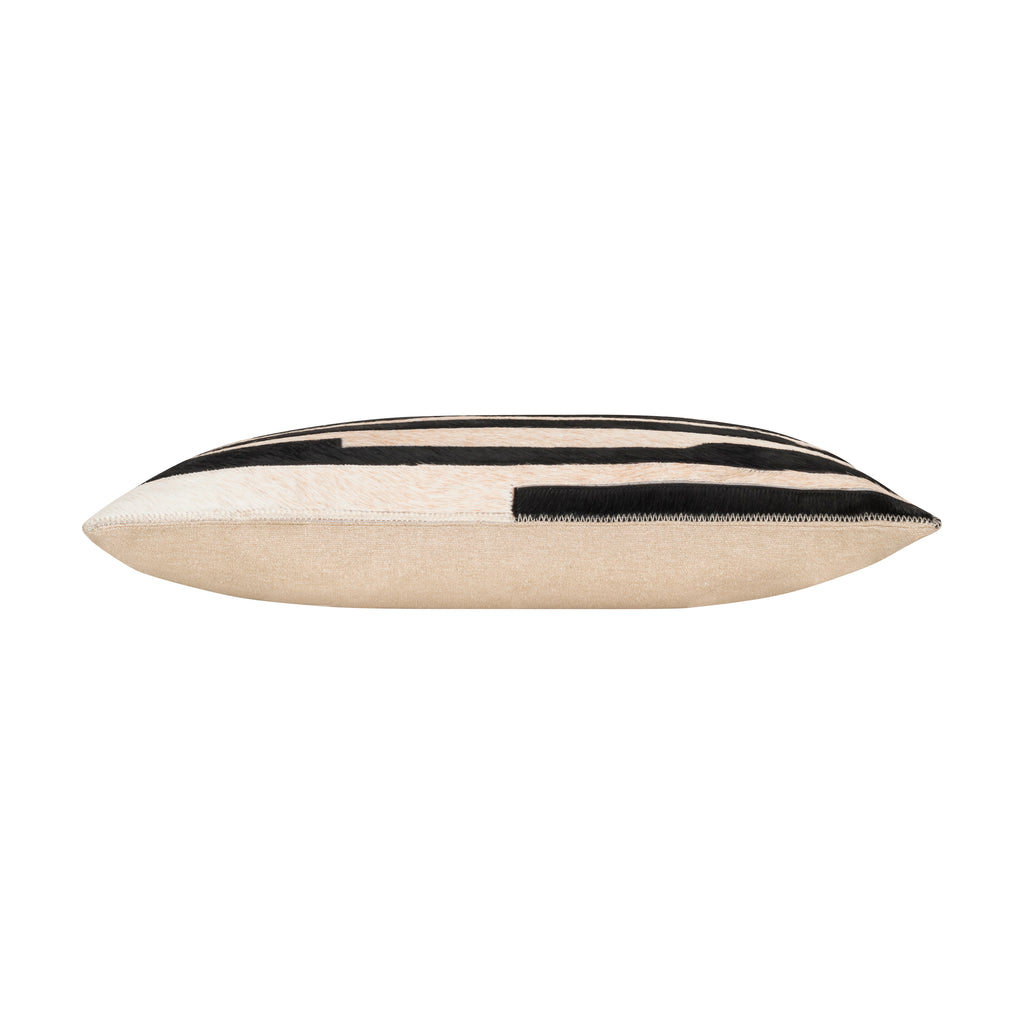 Hudson Black Hide Pillow