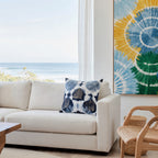 Indigo Silver Navy Base With Silver Foil Pillow