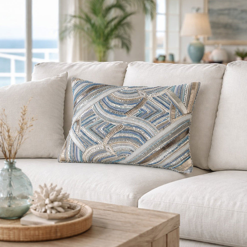 Islay Blue Velvet Pillow