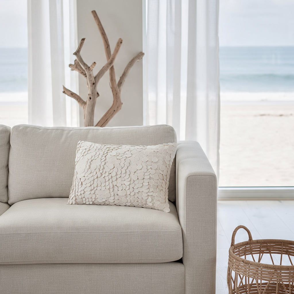 Islay White Disc Pillow