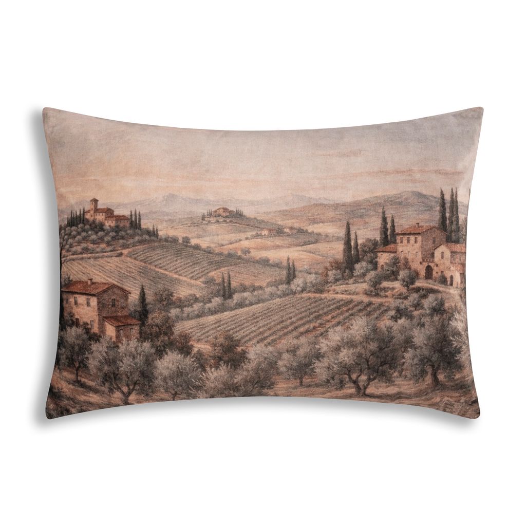 Italy Tuscan Landscape Pillow