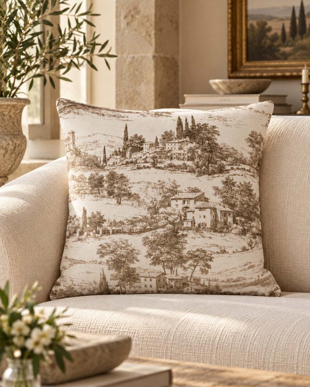 Italy Countryside Pillow