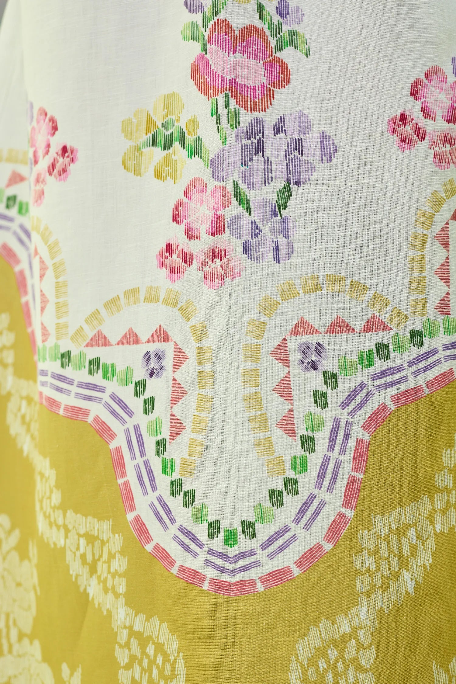 Ochre Floral Ikat Co-ord Set