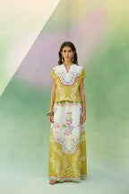 Ochre Floral Ikat Co-ord Set