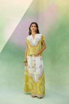 Ochre Floral Ikat Co-ord Set