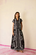 Black Geometric Ikat Co-ord Set
