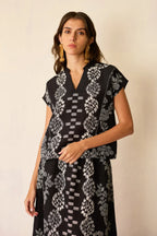 Black Geometric Ikat Co-ord Set