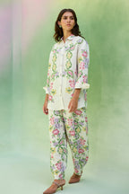 Ivory Multi-coloured Floral Ikat Set