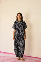 Black Floral Ikat Classic Co-ord Set
