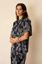 Black Floral Ikat Classic Co-ord Set