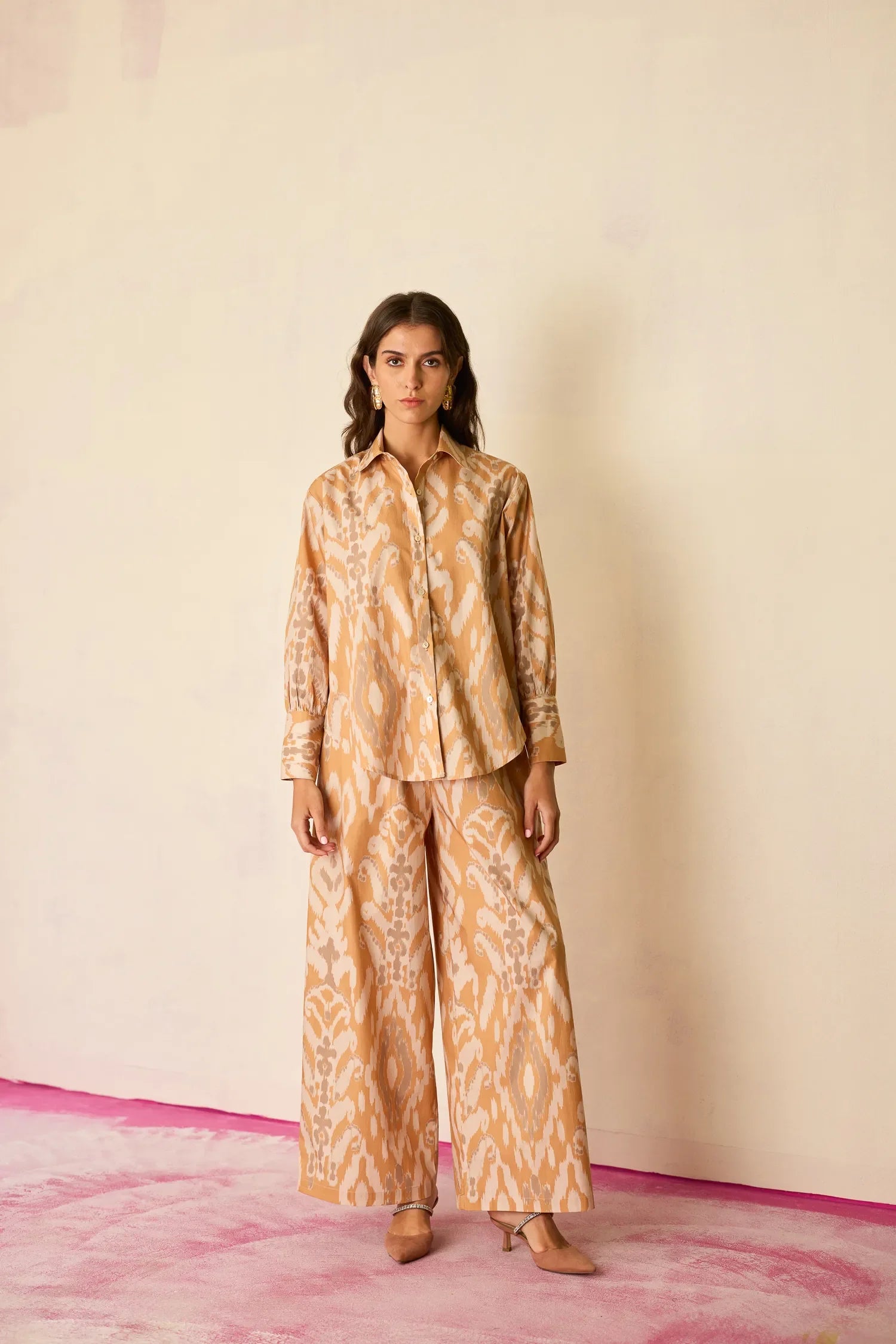Sand Oversized Ikat Co-ord Set