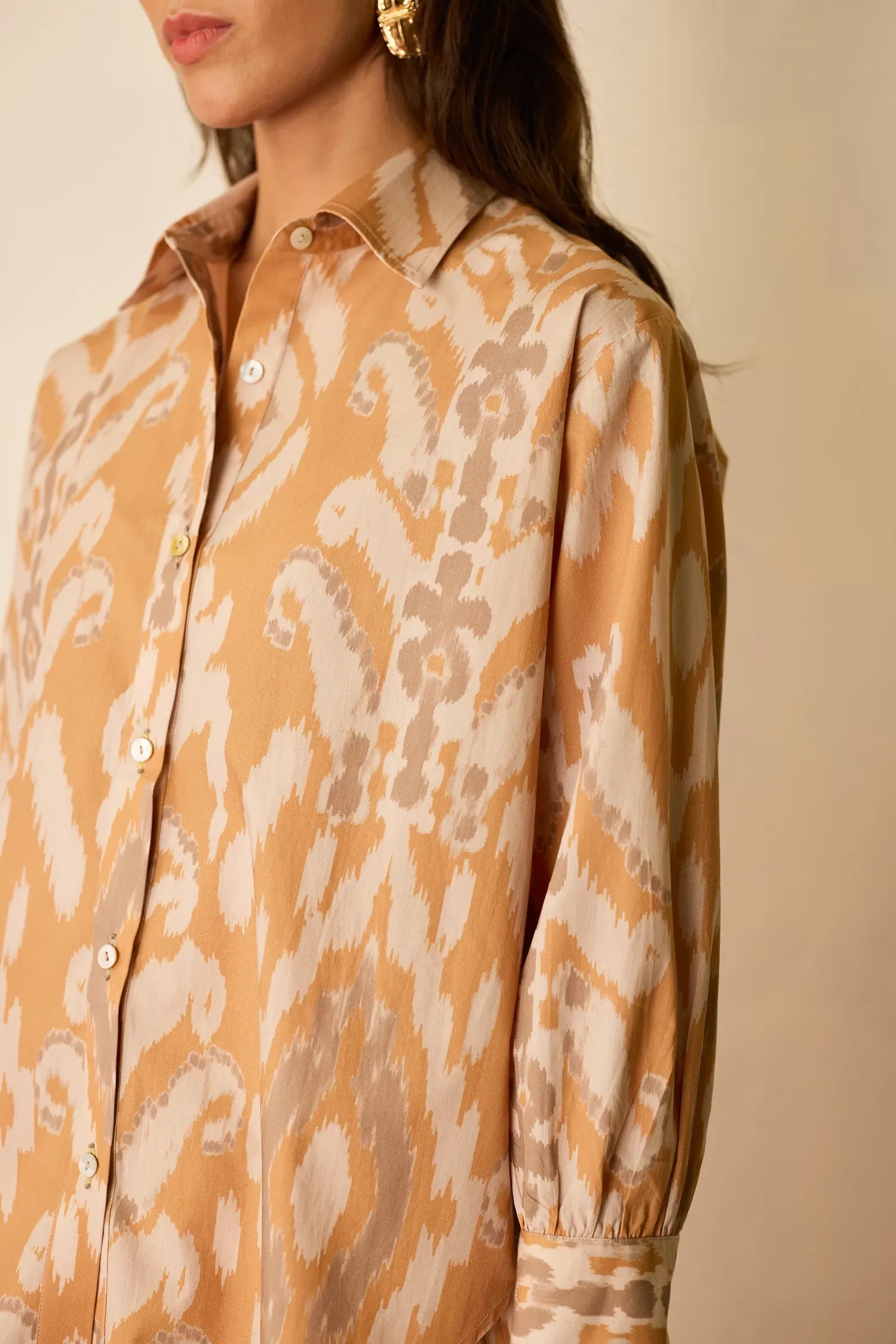 Sand Oversized Ikat Co-ord Set